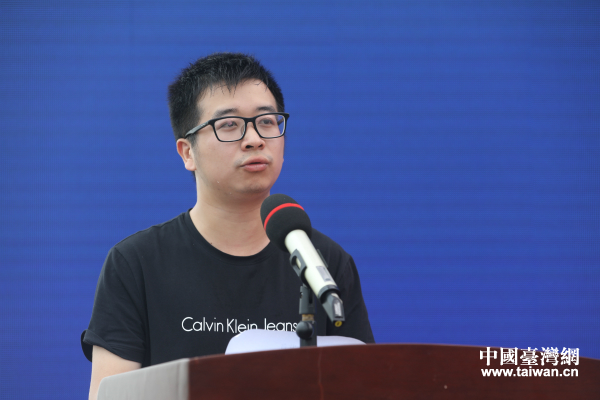 人民網記者王子侯發言。(中國臺灣網 王鑫攝) 人民網記者王子侯發言。(中國臺灣網 王鑫攝)