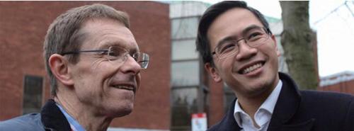 中國(guó)僑網(wǎng)Andy Street(左)與葉穩(wěn)堅(jiān)。(法國(guó)《歐洲時(shí)報(bào)》)