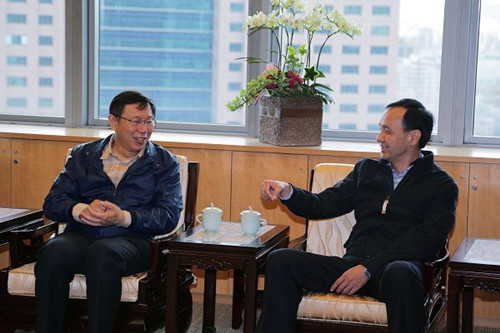 朱立倫柯文哲會(huì)面互侃趣事柯:選舉可再平和一點(diǎn)