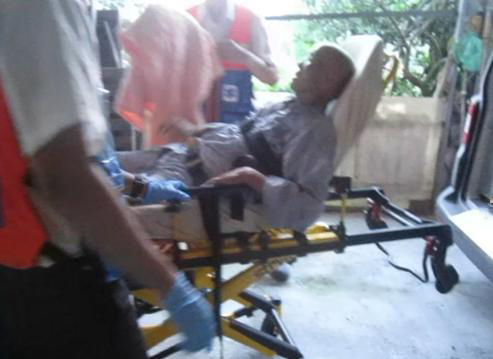 老人被送醫急救所幸無大礙 老人被送醫急救所幸無大礙