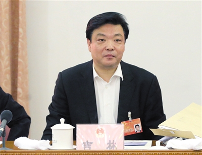 昨日,北京市政協主席吉林在密云代表團發言。新京報記者 薛珺 攝