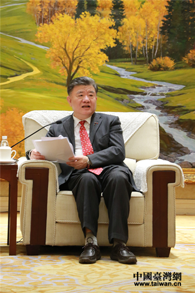 全國人大常委會副委員長、中國統促會副會長陳竺講話。 全國人大常委會副委員長、中國統促會副會長陳竺講話。