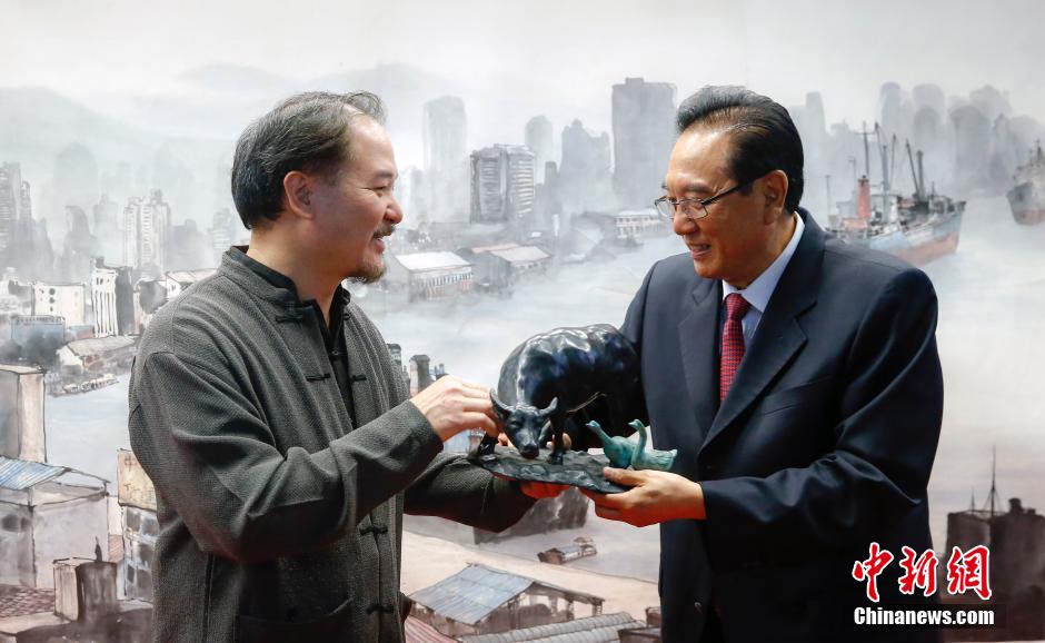 世界最長中國水墨畫“臺灣版《清明上河圖》”亮相北京 世界最長中國水墨畫“臺灣版《清明上河圖》”亮相北京