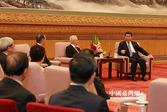 習近平會見臺灣和平統一團體聯合參訪團 習近平會見臺灣和平統一團體聯合參訪團